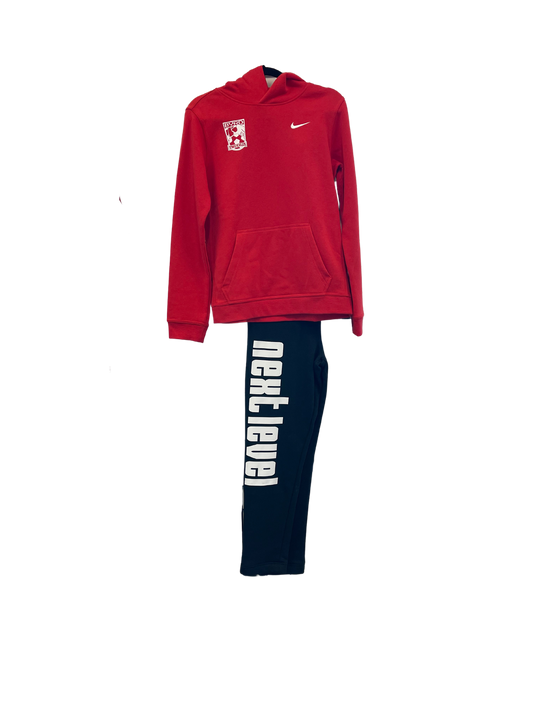 Red Hoodie and Black Sweat Pants Bundle