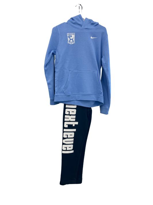 Sky Blue Hoodie and Black Sweat Pants Bundle
