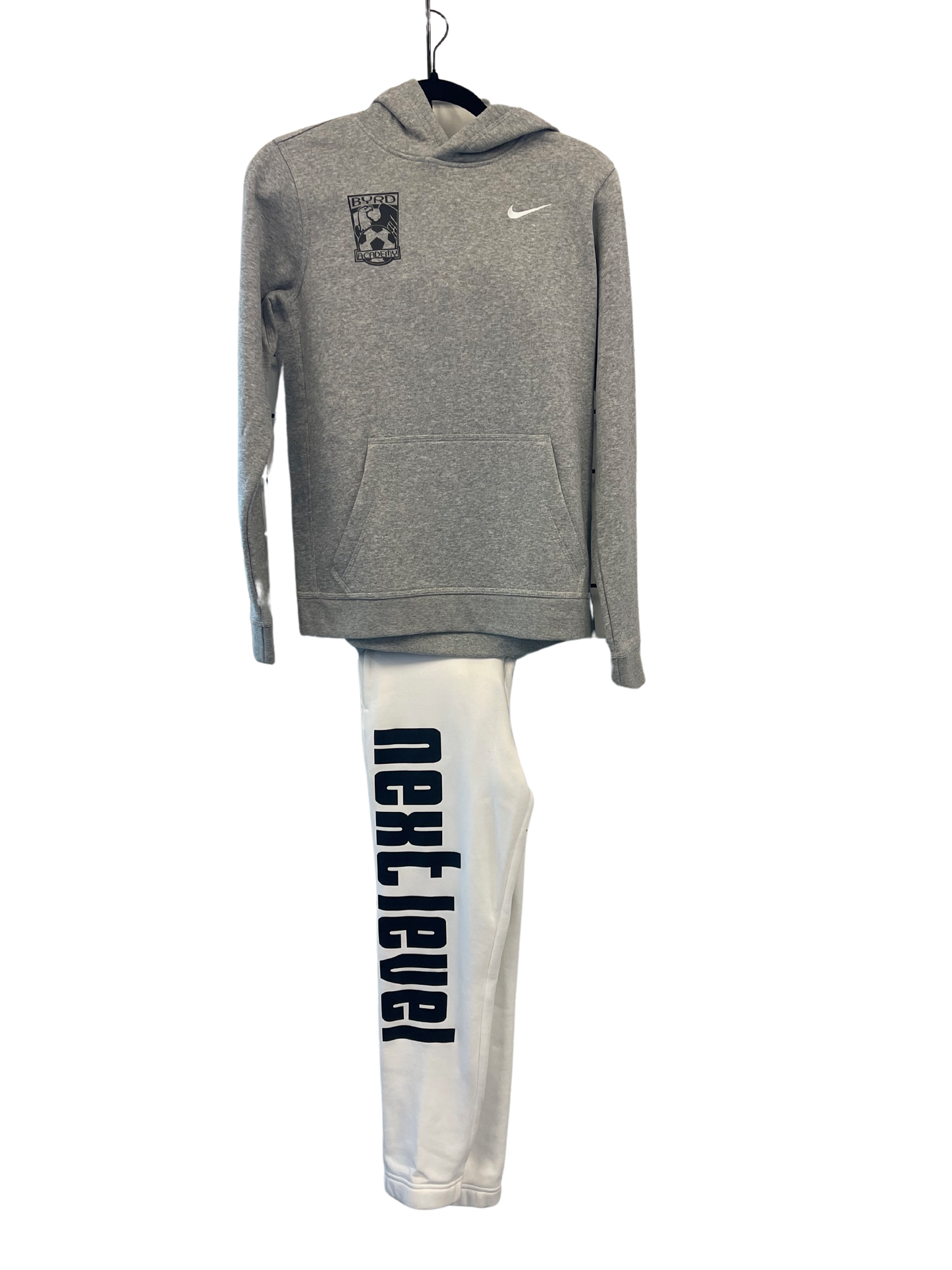 Grey Hoodie and White Sweat Pants Bundle
