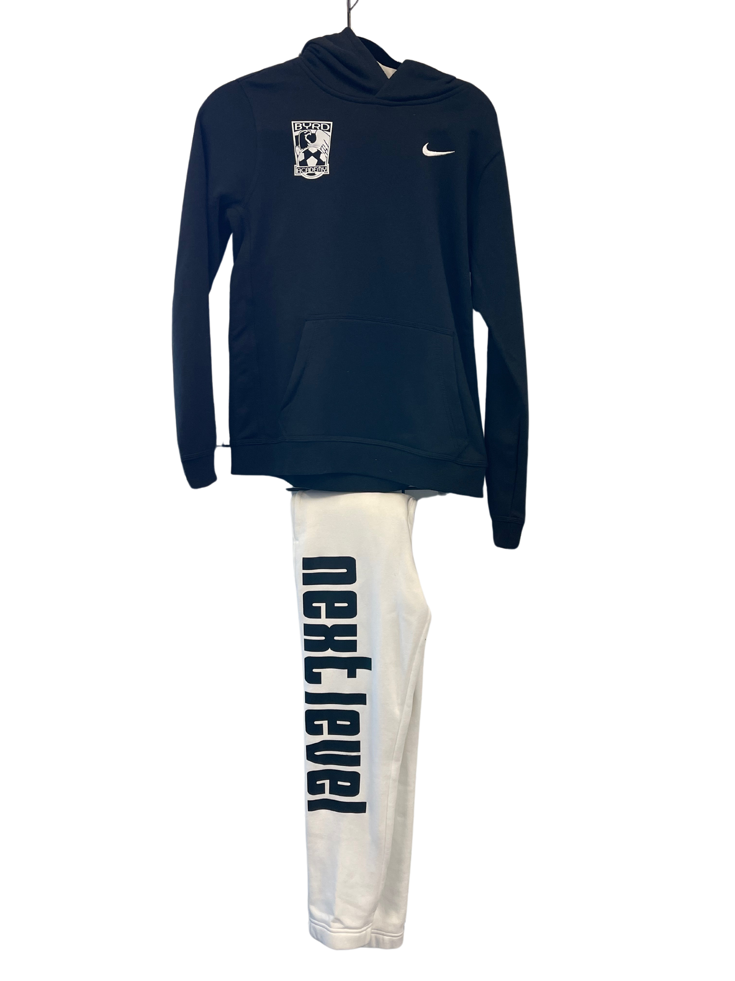 Black Hoodie and White Sweat Pants Bundle