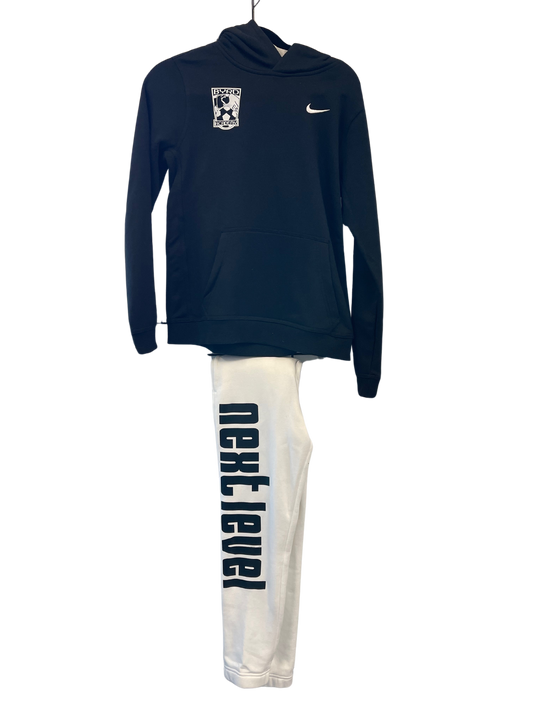 Black Hoodie and White Sweat Pants Bundle