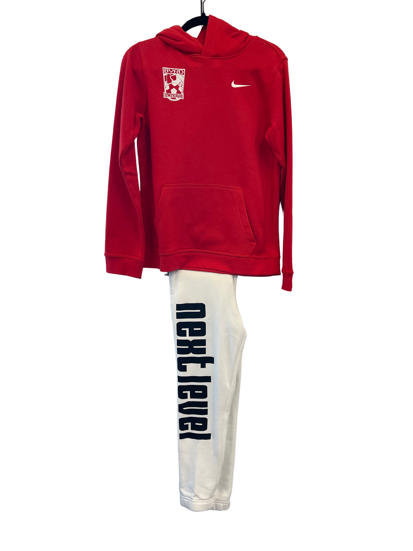 Red Hoodie and White Sweat Pants Bundle
